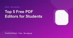 Top 5 Free PDF Editors for Students